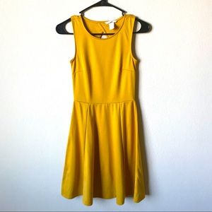 H&M Mustard Yellow Skater Dress